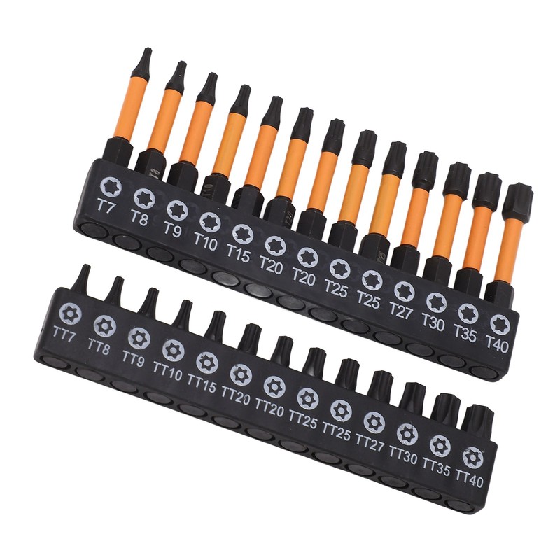 26Pcs Screwdriver Bit Star S2 Alloy Steel 1/4in Hex Shank