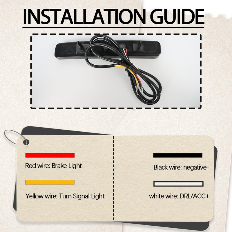 BINQIGOO 2Pc Full LED Rear Bumper Reflector Lights Kit for