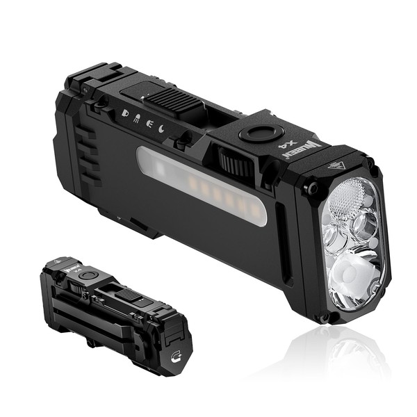 WUBEN X4 Mini LED Torch with RGB Light, Small Torch
