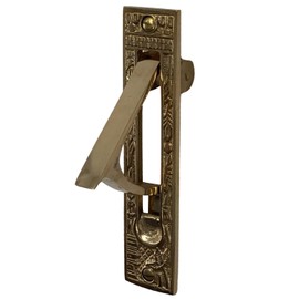 The King's Bay Solid Brass Victorian Pocket Door Pull (Brass)