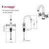 Derengge Matte Black Bathroom Sink Faucet,2 Handle Single Hole Vanity