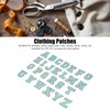 26 Pcs Iron On Letters A to Z Blue Letters