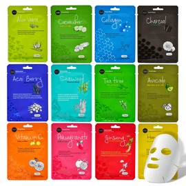 Celavi Essence Face Mask Paper Sheet Korea Skin Care Moisturizing 12 Pack Classic Facial Beauty