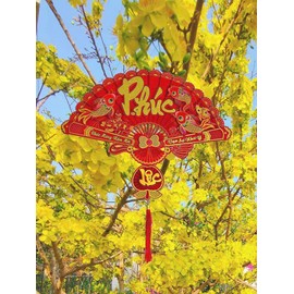 Vietnamese Lunar New Year Decoration 2025 - Red Hanging Ornament for TET - Vietnamese New Year Decorations - Vietnamese New Year Greetings - TET Decorations