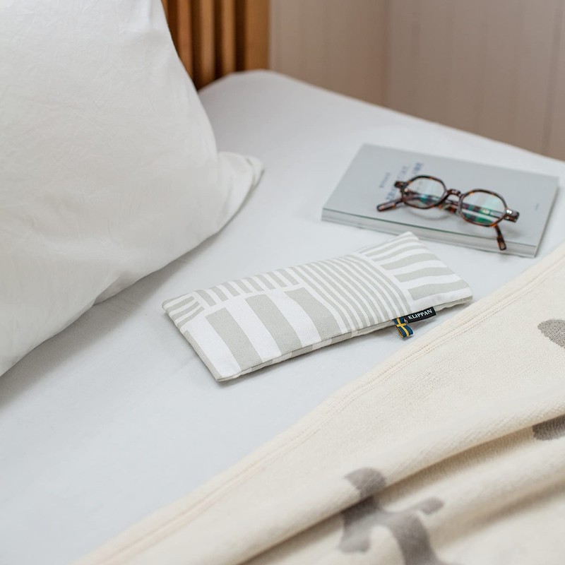 Clippan Wheat and Cold Eye Pillow, Lavender, Stripes, Gray, Scandinavian