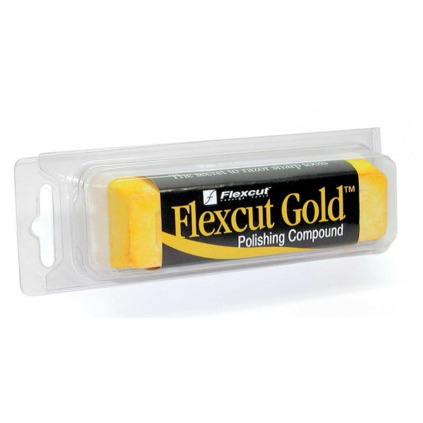 FLEXCUT Gold Polishing Compound, 6 oz Bar, (PW11)