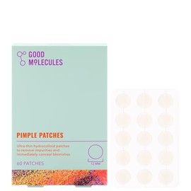 Good Molecules Good Molecules Pimple Patches (60 Patches) - Ultra-Thin Hydrocolloid Patches To Conceal Whiteheads, Blackheads And Blemishes, Target Ance and Impurities - Skin Care For Face With Cellulose And Pectin