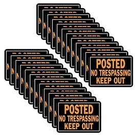 Hy-Ko Aluminum Sign,No Trespassing Property Sign (Pack of 12) (2)