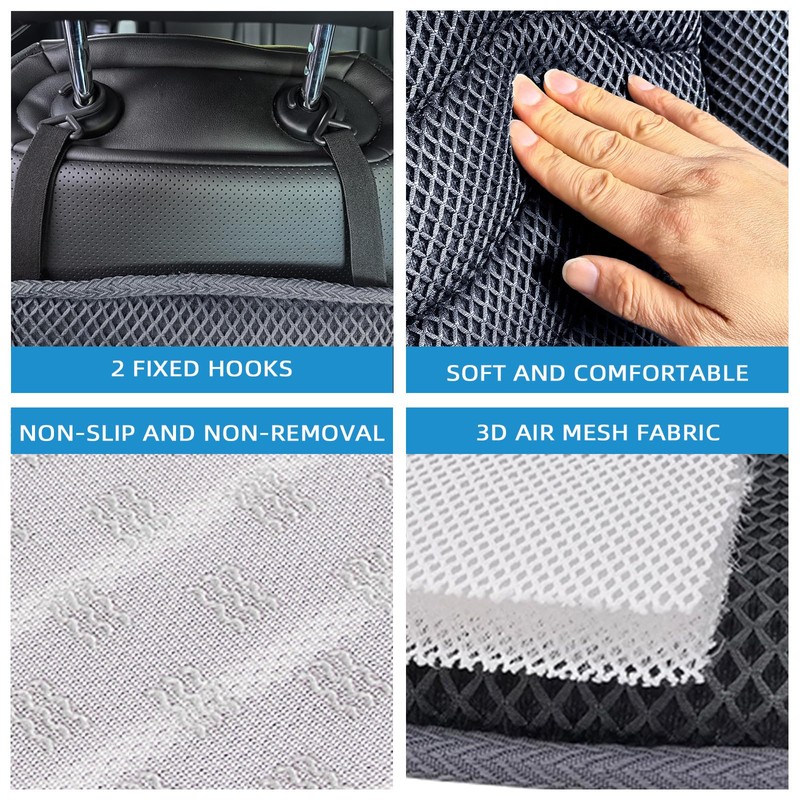 AEROiVi Car Seat Cushion with Back Support Pillow,Breathable 3D Air