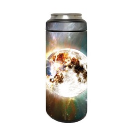 MightySkins Skin Compatible with YETI Rambler 12 OZ Colster Slim Can - Moon Explosion | Protective, Durable, and Unique Vinyl Decal wrap Cover | Easy to Apply and Change Styles | Made in The USA