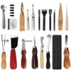 Grasomtools Pack of 18 Leather Carft Punch Tools Kit Sewing