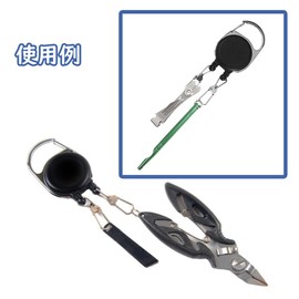 EXERT Double Hook Pin-on Reel with Carabiner for Fishing, Telescopic, Key Reel, Outdoor, Set of 2