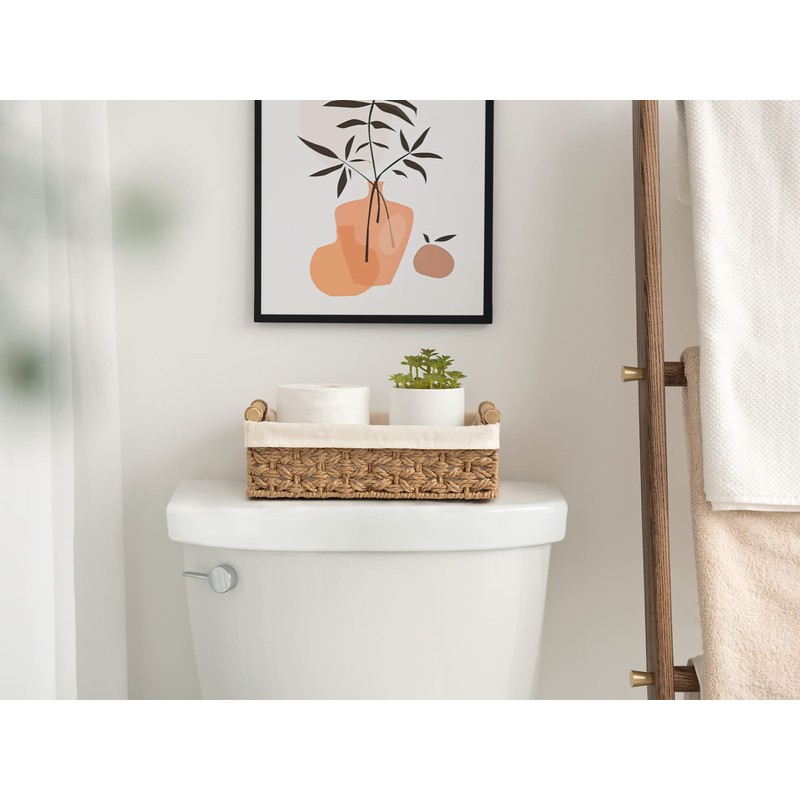 StorageWorks Bathroom Baskets for Organizing, Small Wicker Basket for Bathroom