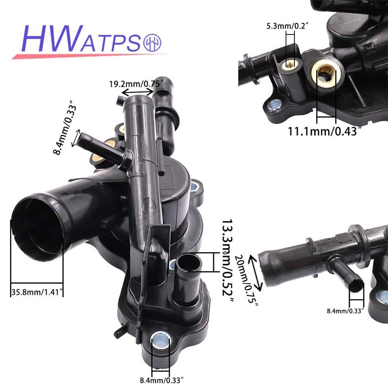 HWATPS 11060-4BB0A 11060-4BB1A Set of Engine Radiator Thermostat Housing for