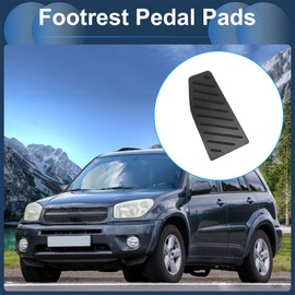 X AUTOHAUX 1 Pcs Automatic/Manual Footrest Pedals Cover Footrest Pedal Pads Foot Rest Dead Pedal Pad Cover for Toyota RAV4 2019-2024 Aluminum Alloy Black