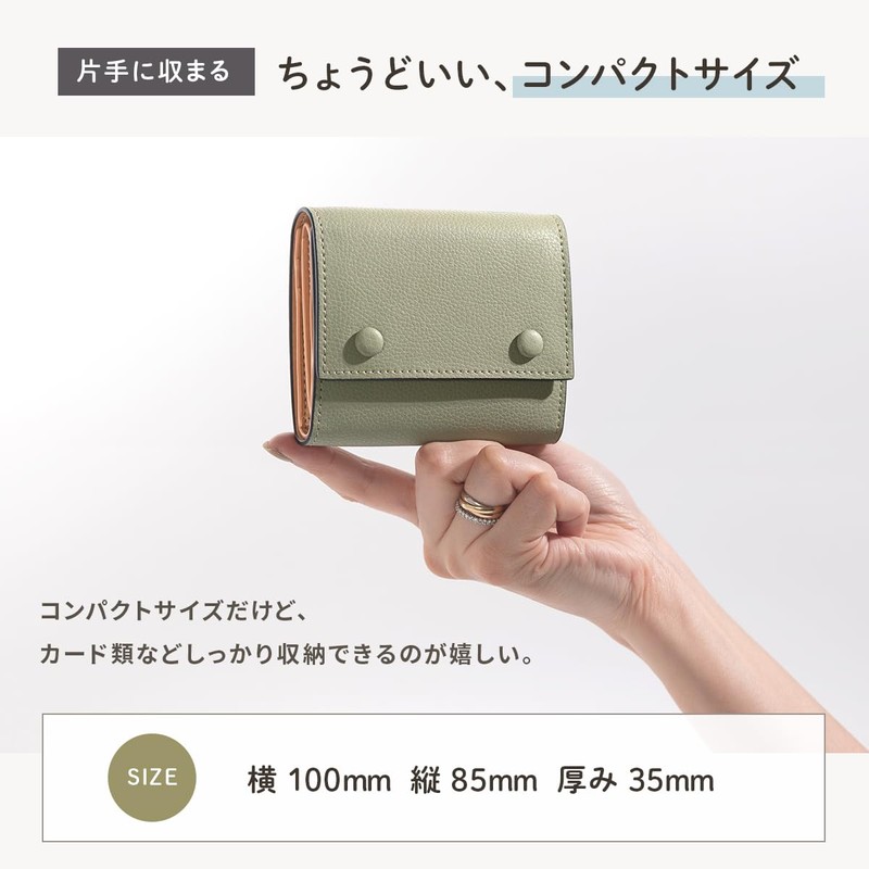 [MALTA] Mini Wallet for Women, Bills Don't Fold, Trifold Wallet,