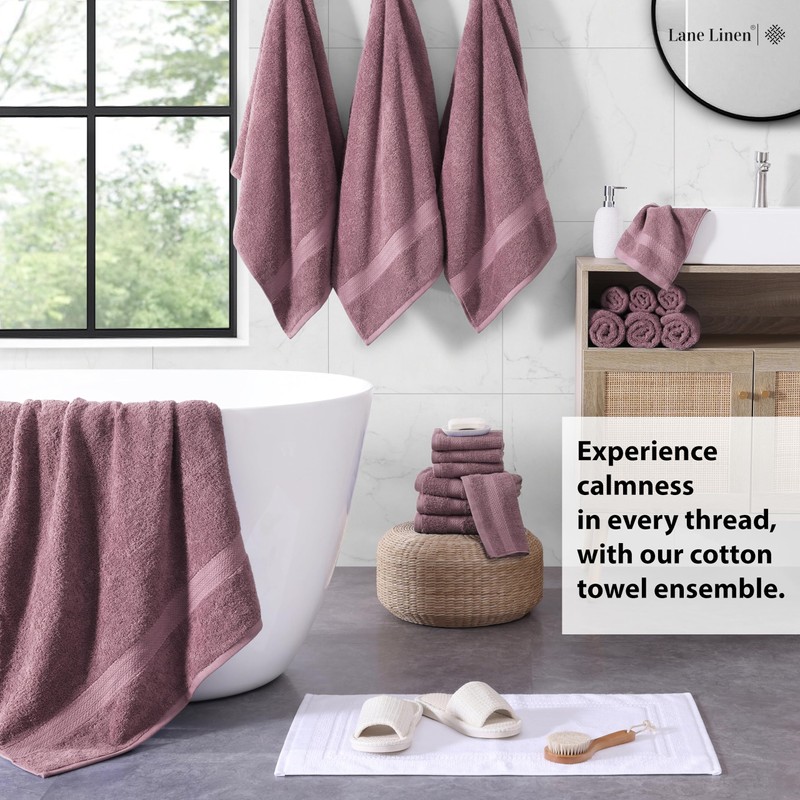 LANE LINEN 100% Ring Spun Cotton Bath Towel Set, 18PCs