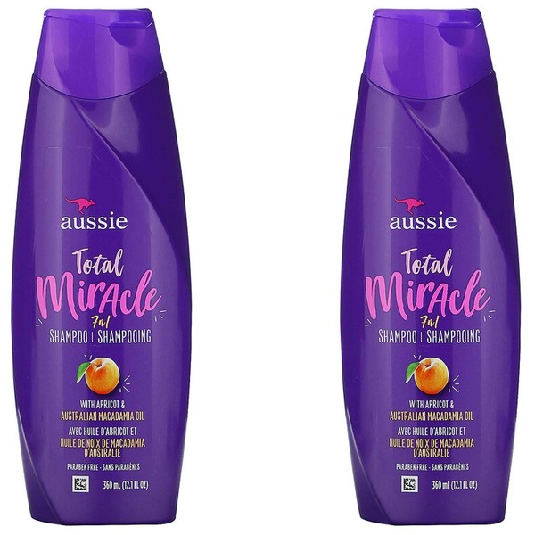 Aussie Total Miracle 7-N-1 Shampoo 12.1oz (2 Pack)