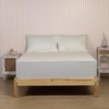 LINENWALAS Single Fitted Sheet with Pillowcase, 100% Cotton Percale Deep