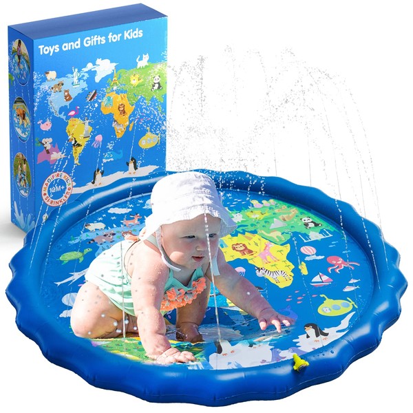 Playtime by Magifire Sprinkler Splash Pad, Splash Pads for Toddlers 1-3, 59 Inches in Diameter, Baby Splash Pad