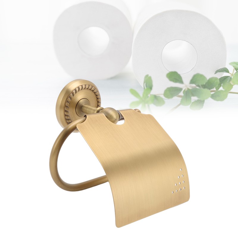 Wall Mounted Toilet Tissue Hanger Antique Twist Pattern Paper Towel