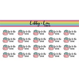 Go to the Bank Planner Sticker | Libby and Lou Sticker Co