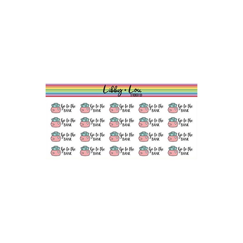 Go to the Bank Planner Sticker | Libby and Lou