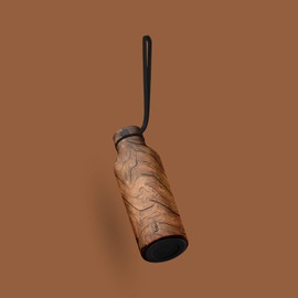 con-tatto Bottle Insulated Bottle with 3 Walls Made of Steel and Copper - Cold Drinks Hot for 25 Hours and 15 Hours - Headband and Lid for Sport Lid Included (Walnut)