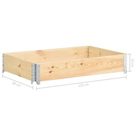 TREATLIFE HOME Stackable Solid Pine Wood Pallet for Storage and Gardening, Easy to Transport, Hinged Metal Corners, Brown