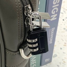 Small Black 3-Digit Dial Combination Padlock Dial Padlock 3ea