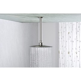 Anpean 8 Inch Shower Arm and Flange Brushed Nickel, Ceiling Mounted Shower Arm for Rain Shower Head