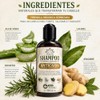 Shampoo anticaída orgánico con romero, aloe vera y vitamina E