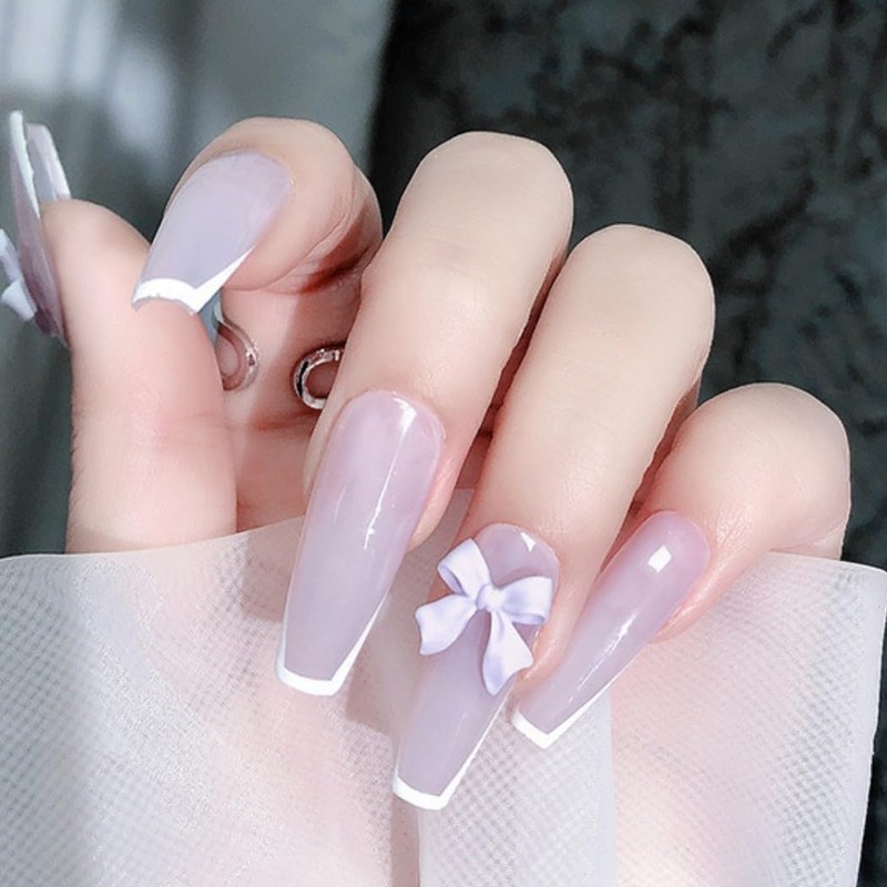 HappyHome Nail Parts, Ribbon, 3D Nail Parts, Large, 60 Pieces,