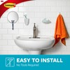 Command Bath Razor Holder, Clear Frosted, 1-Holder, 1- Water-Resistant Strip,