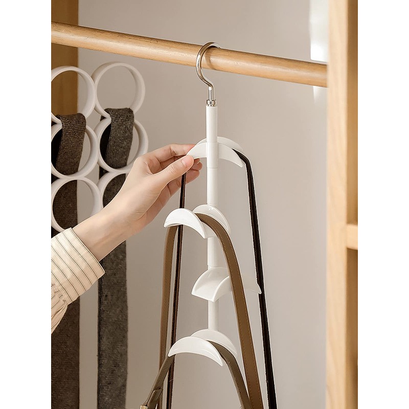Purse Hanger for Closet - Rotating Handbag Hanging Hook Bag
