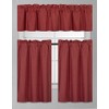 Fancy Collection 3 Pieces Faux Silk Blackout Kitchen Curtain Set