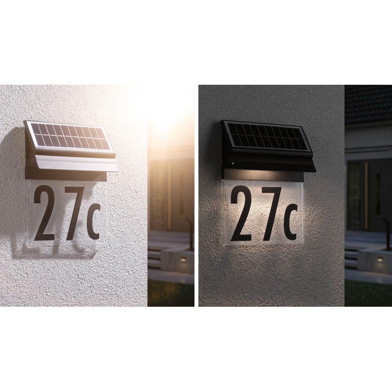 Paulmann Neda 94694 Solar LED Outdoor Light House Number Light