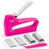 THINKLEARN Light Duty Staple Gun for Wood - Pink 4-in-1