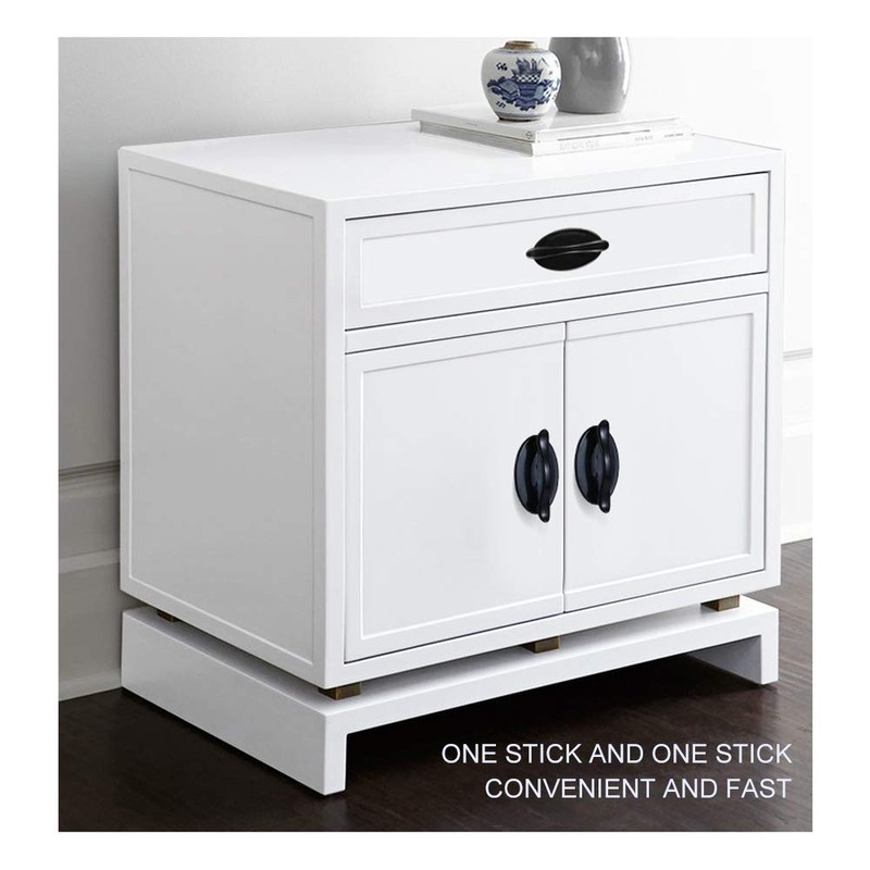 WishLotus 2Pcs Self-Adhesive Cupboard Handles, Modern Minimalism Cupboard Door Handle,