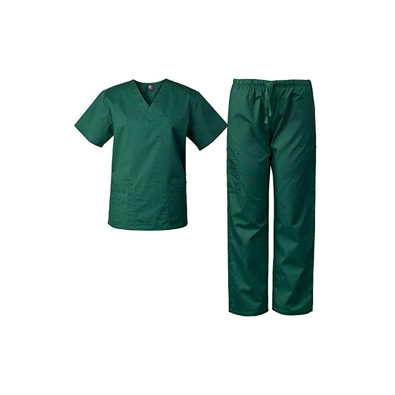Medgear womens Set Medical Scrubs, Hunter, X-Large US