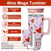 Valentine's Day Gift, Valentine's Day Tumbler 40 oz with Handle