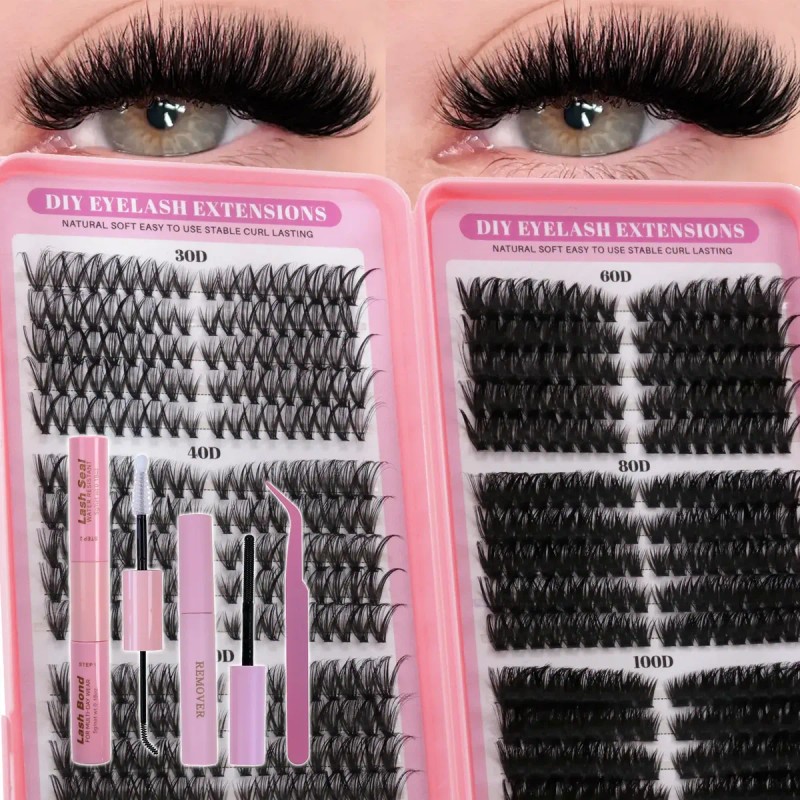Kit De Pegamento Para Pestañas Individuales Cat Eye 30d 100d