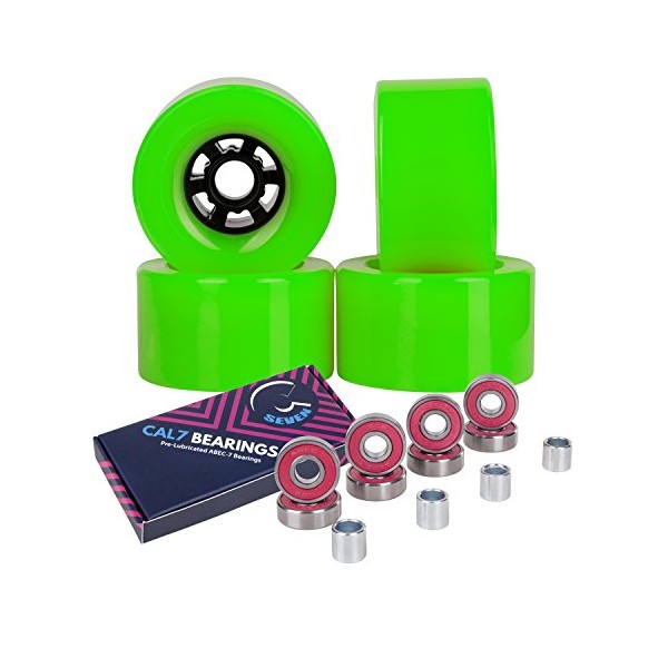 Cal 7 97mm 78A Cruiser Skateboard Wheels, Longboard Flywheel (Solid