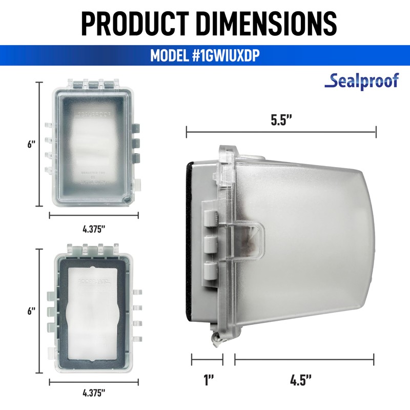 Sealproof 1-Gang Weatherproof In Use Outdoor Outlet Extra Deep Cover