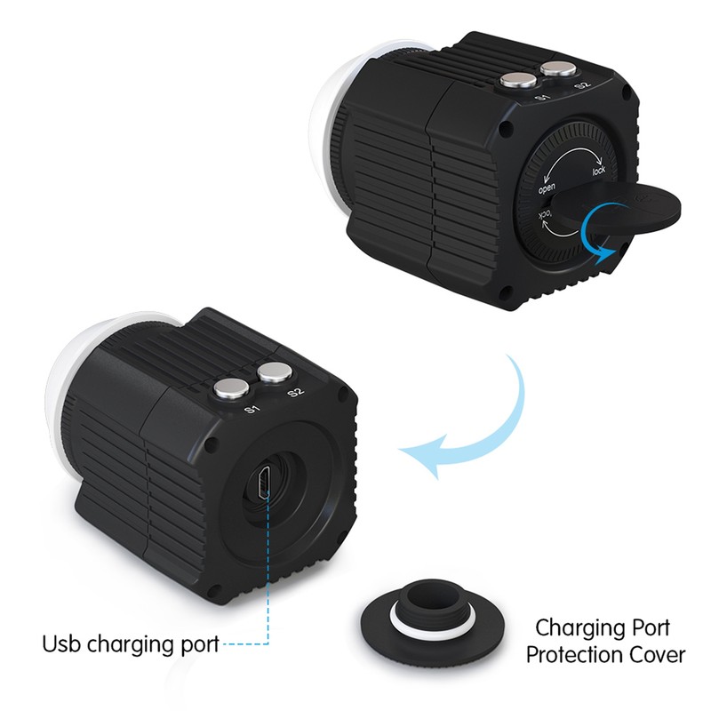 Mini Rechargeable LED Video Light Diving Photography Lamp Underwater 60M