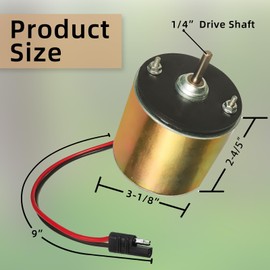 Zard Zoop 6-12V Motor Deer Feeder Motor 1/4" Drive Shaft for Game Feeders Durable Efficient Versatile Deer Feeder Motor Device with S-Plug Connector for Automatic Feeding Kit