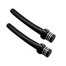 2 PCS Breather Hose Gas Fuel Tank Cap, CNC One Way Tank Valve Vent Tube with Aluminum Breather Valve, Universal for ATV Quad CRF YZF RMZ KLX DRZ Pit Dirt Bike Motorcycle (Black)