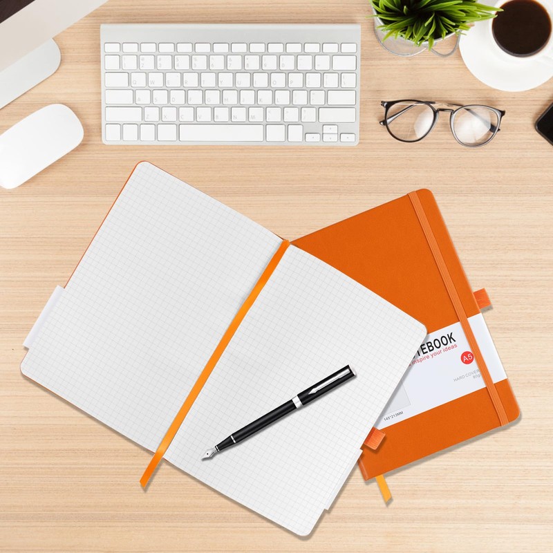 HIJYOO A5 Graph Paper Notebook, Squared Notebook 200 Pages A5