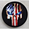 American PUNISHER FLAG, Billet Aluminum Trailer Hitch plug Cover, UV,