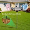 GOCEZIA Outdoor Umbrella Drying Rack, 4-Aluminum Arms Folding Rotary Dryer